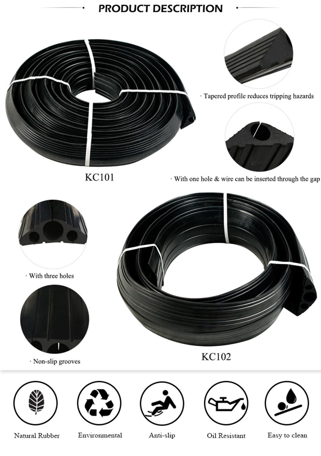 Single and Three Holes Channel Rubber Cable Protector