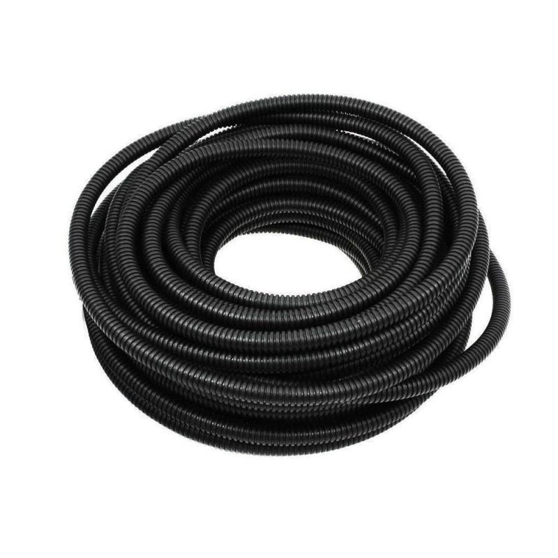 Black Wire and Cable Protection Flexible Flame Retardant PP Corrugated Tube