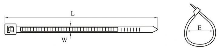 Plastic Color Self-Locking Nylon66 Cable Tie