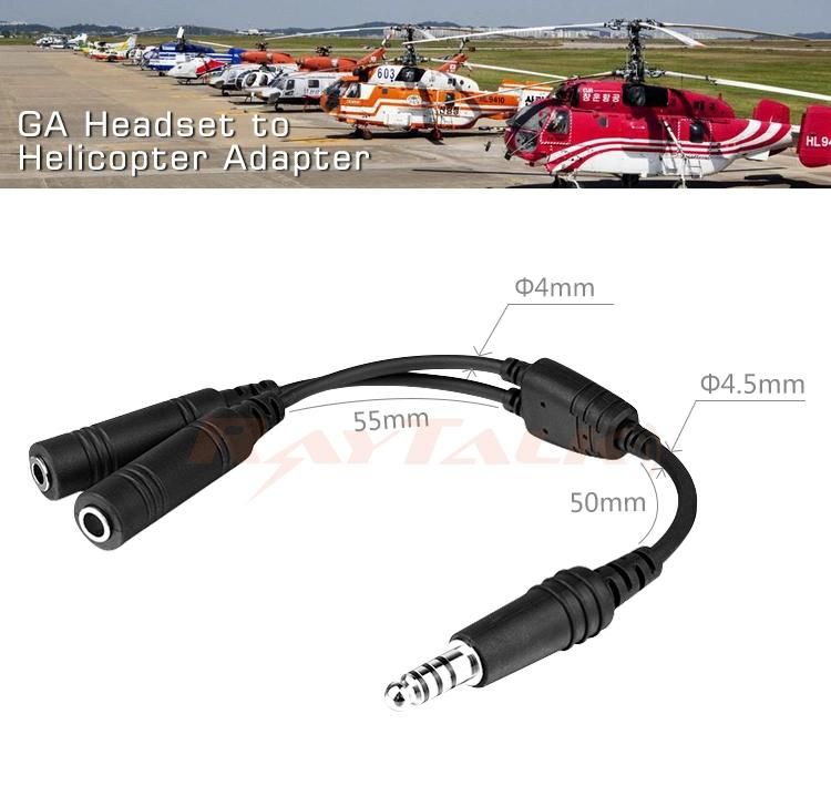 Ga Headset to Helicopter Adapter