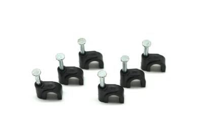 Plastic with Steel Nail Complete Sizes Circle Flat Nail Cable Clips