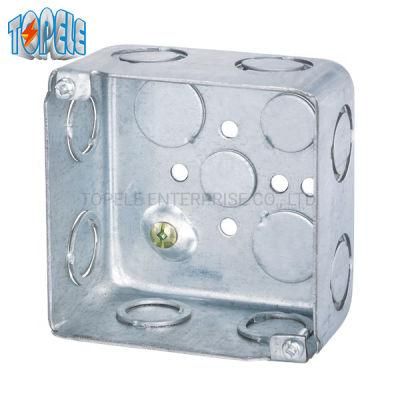 4&quot; Electrical Square Metal Conduit Boxes Thickness 0.7-1.6mm with UL Certificate