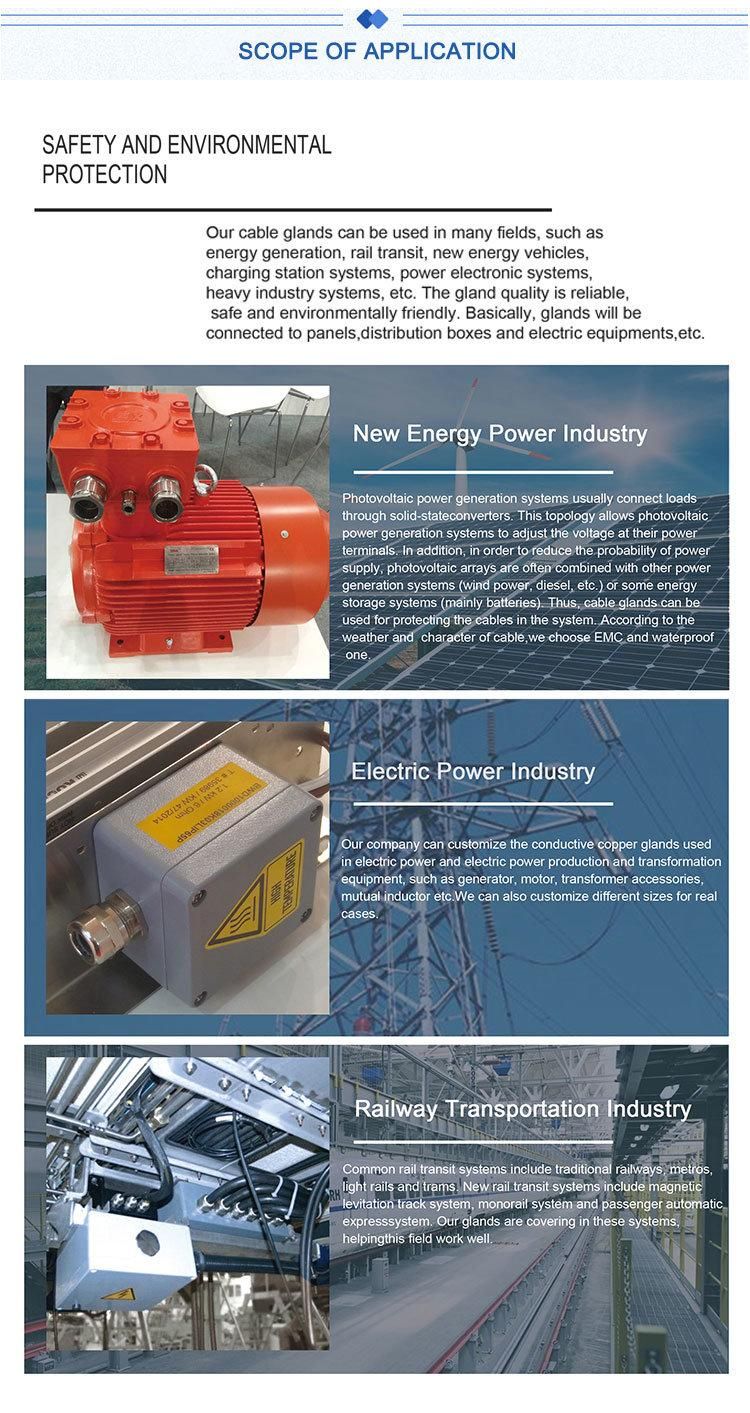 China Armoured Metallic Bw Brass Cable Gland Matching PVC Shrouds & Earth Tag Swa Cable Joints