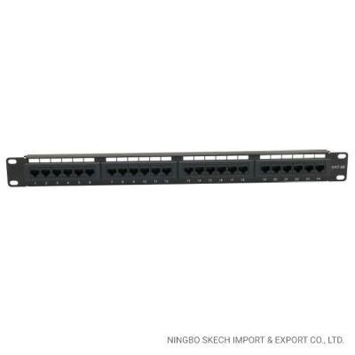 19inch Rack UTP Cat5e Patch Panel 24 Port 180&deg; Network Rack Ethernet Patch Panel 1u Height