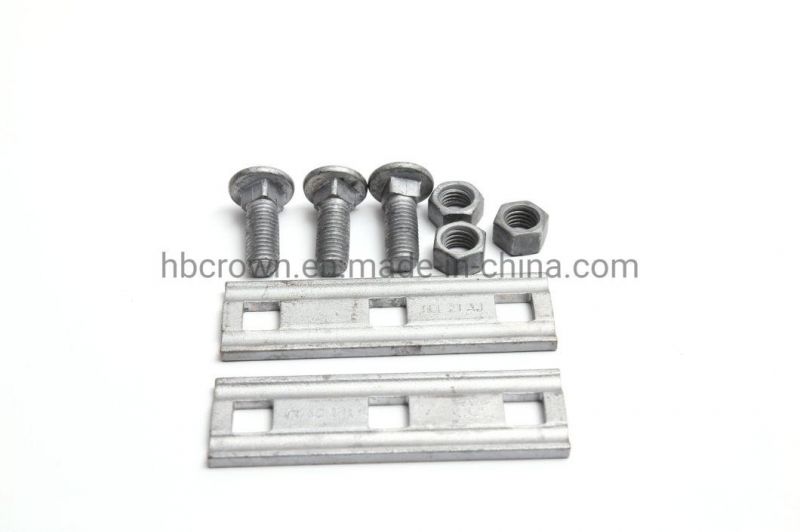 Galvanized Steel Line Cable Clamp Three Bolt Guy Clamp