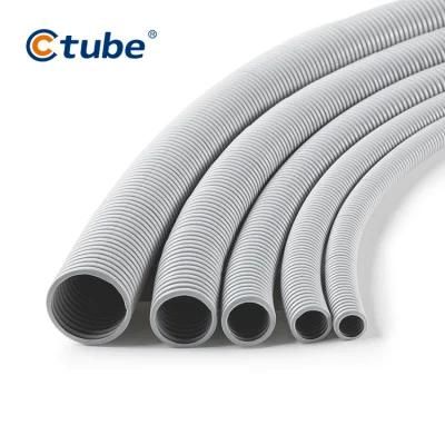 OEM Black White PVC Electrical Wire Installation Flexible Conduit Pipe