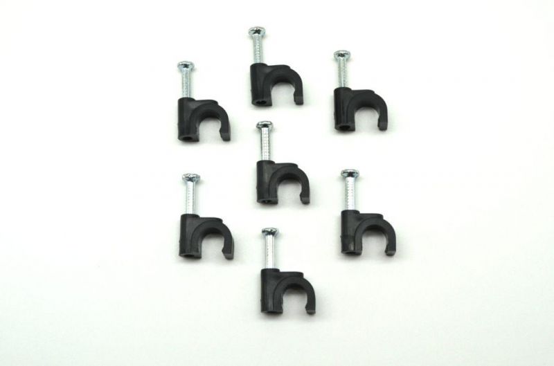 Plastic Electrical Wire Wall Nails Clamp Cord Tie Holder Circle Cable Clips