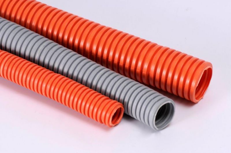 Orange Flexible Corrugated Conduit PVC Conduit for Electric