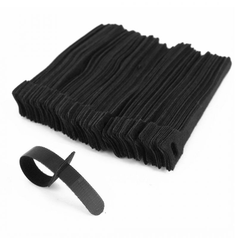 100 PCS Reusable Adjustable Black Nylon Cable Tie with 15cm