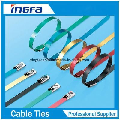 PVC Jacket 201 Stainless Steel Cable Ties for General Bundling