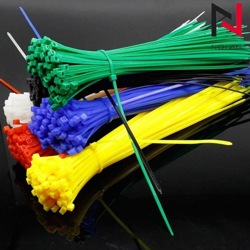 -40 Degree Nylon 66 Colored Plastic Zip Cable Tie Nylon Clamp 4.8 mm Width Plastic Zip Cable Ties