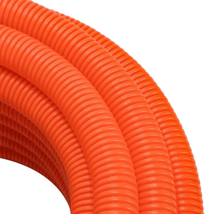 Orange Flexible Corrugated Conduit PVC Conduit for Electric