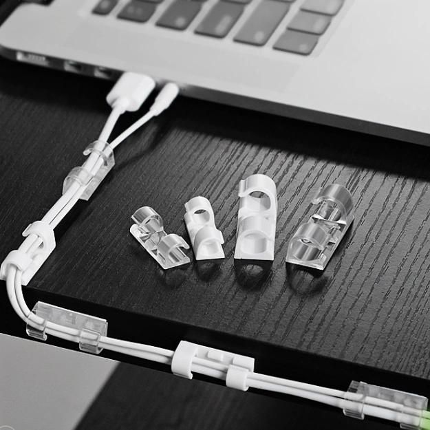 Wire Cable Clips Organizer Desktop & Workstation Clips Cord Management Holder USB Charging Data Line Cable Winder