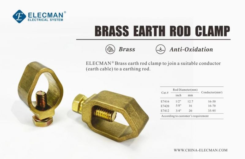 Earthing Electric Connection Clamp for Ground Rod Lightning Rod Clamp Earth Rods Accessories