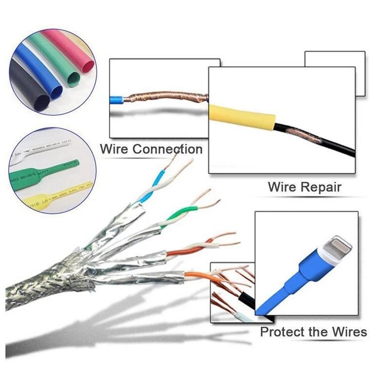 Electrical Cable Sleeves Custom Print Dual Wall Adhesive Heat Shrink Tubing