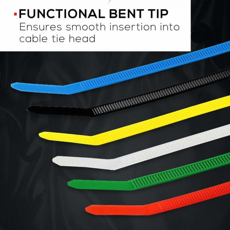 Nylon Zip Ties Kit, Multi-Purpose Self-Locking Cable Tie Wire Wraps 650 Pieces Nylon Tie