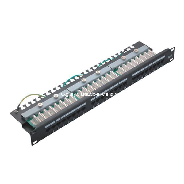 19" 24 Port STP Cat. 5e/Cat. 6 Patch Panel