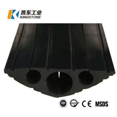 3 Channels Cable Hump Rubber Cable Protector Stand 3-5 Tons Cable Cover
