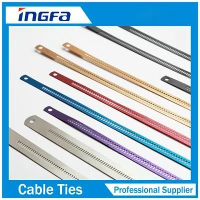 304 316 Steel Cable Tie Multi Barb Ladder Lock Type