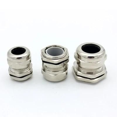 M8 Nickel Plated Brass Cable Gland Waterproof IP68 Low Price Thread Type Glands