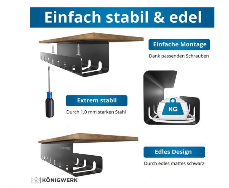 Factory Custom-Made Cable Tray Management Tray Under Desk Cable Organizer