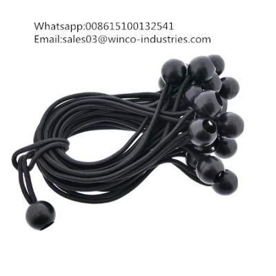 Elastic Ball Loop Bungee Cord/9&prime;&prime; Black Bungee Cord Loop Environmental Protection Cord Bungees