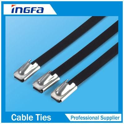 Stainless Steel Epoxy Coated Cable Ties with Ball Self Lock