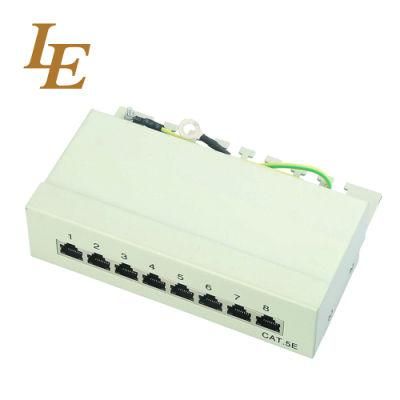 1u FTP Cat5e 8 Port Patch Panel with Cable Managament