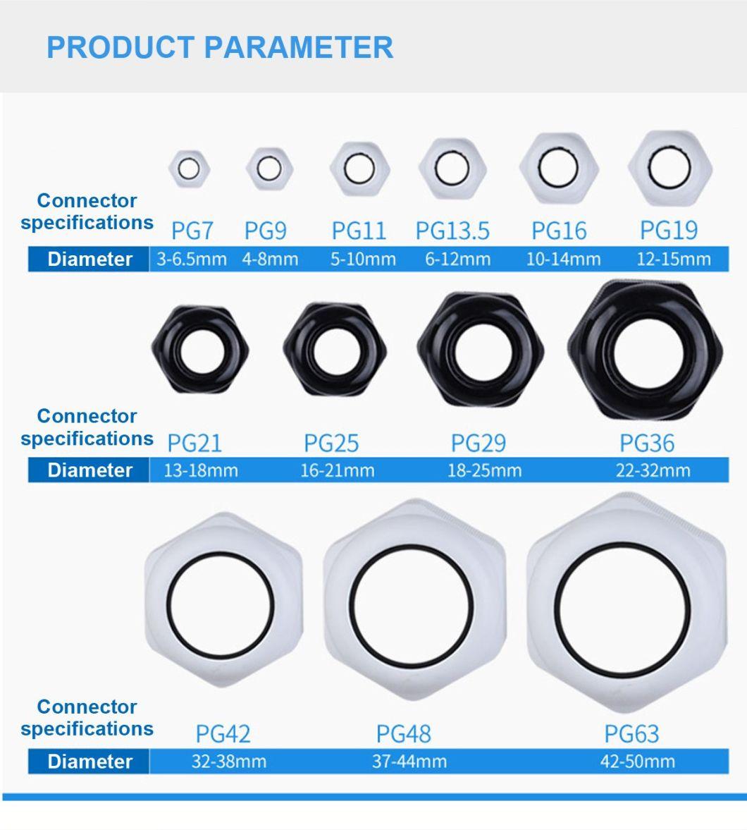 Wholesale Pg7 Nylon Plastic Thread Cord Grip Cable Gland