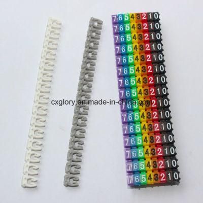 0.75mm2-6mm2 Arabic Numerals M Type Cat 6 Clip Network Ethernet Wire Number Label Tube Cable Marker