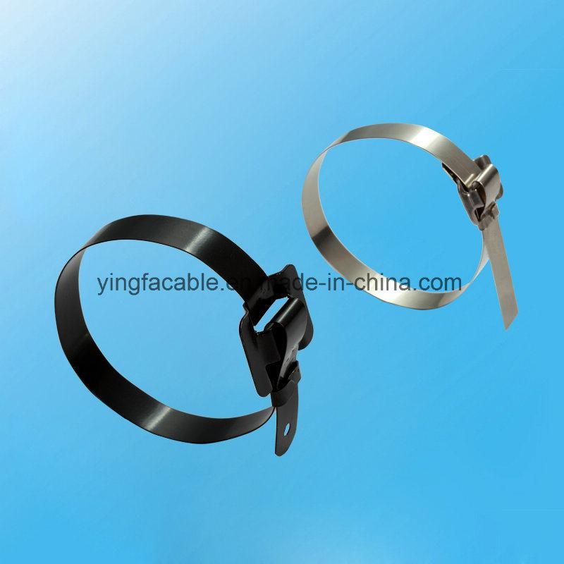 304 316 Stainless Steel Epoxy/Nylon Coated Cable Tie-Releasable Type