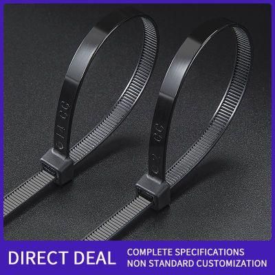Self Locking Nylon Cable Tie Black and White Plastic Zip Tie Color Tie UV Resistant 66 Cable Ties