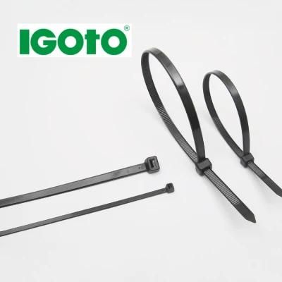 Self-Locking UV Black High Temperature Plastic Nylon Cable Wire Zip Ties Wtih SGS