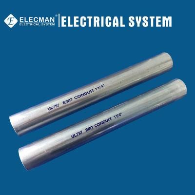 3/4&quot; Tuberia EMT Steel Pipe UL Listed EMT Conduit Electrical Steel Pipe Cable Conduit