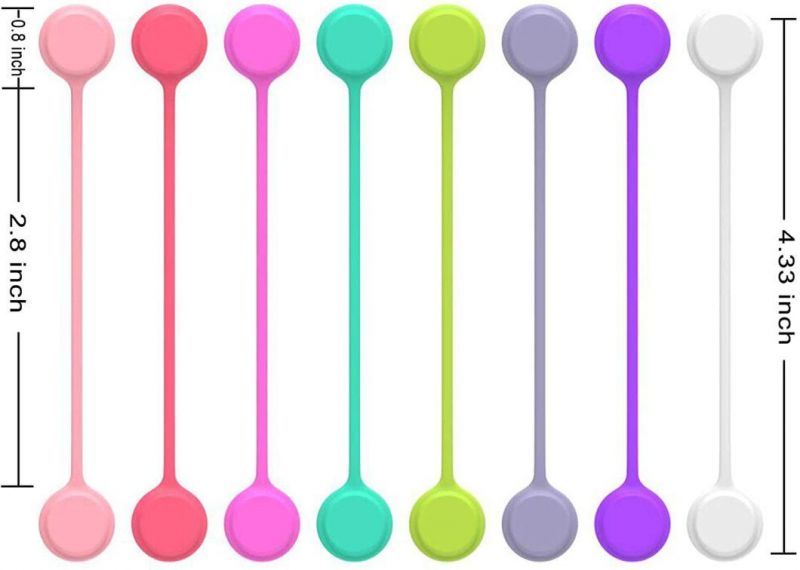 Magnetic Headphone Cord Winder Wrap Organizer Cable Ties Silicone Holder