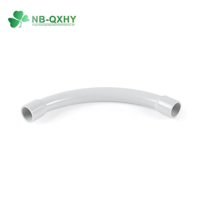 White PVC Flexible Electrical Conduit Elbow Bend Pipe Fitting