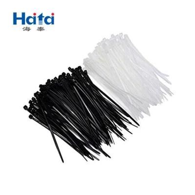 4 Inch Nylon Cable Ties in Black and White, 100 Pieces Per Pack Nylon