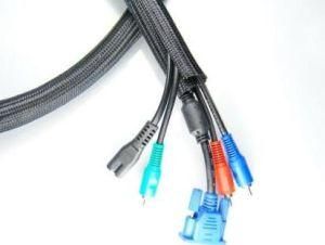 Self-Closing, Open Tubular Shape Pet PA Fibre Woven Ribbon Hose Protection Used in Automobile ISO