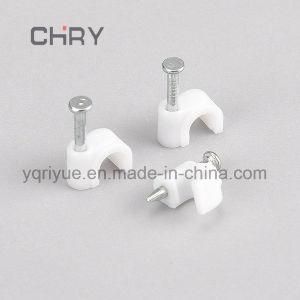 Plastic Nail Cable Clip Electrical Wire Square with Steel Nail