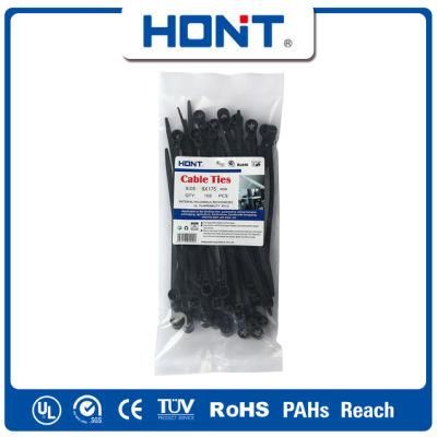 Hont Plastic Bag + Sticker Exporting Carton/Tray Buckle Cable Tie with CCC Not Apt to Age