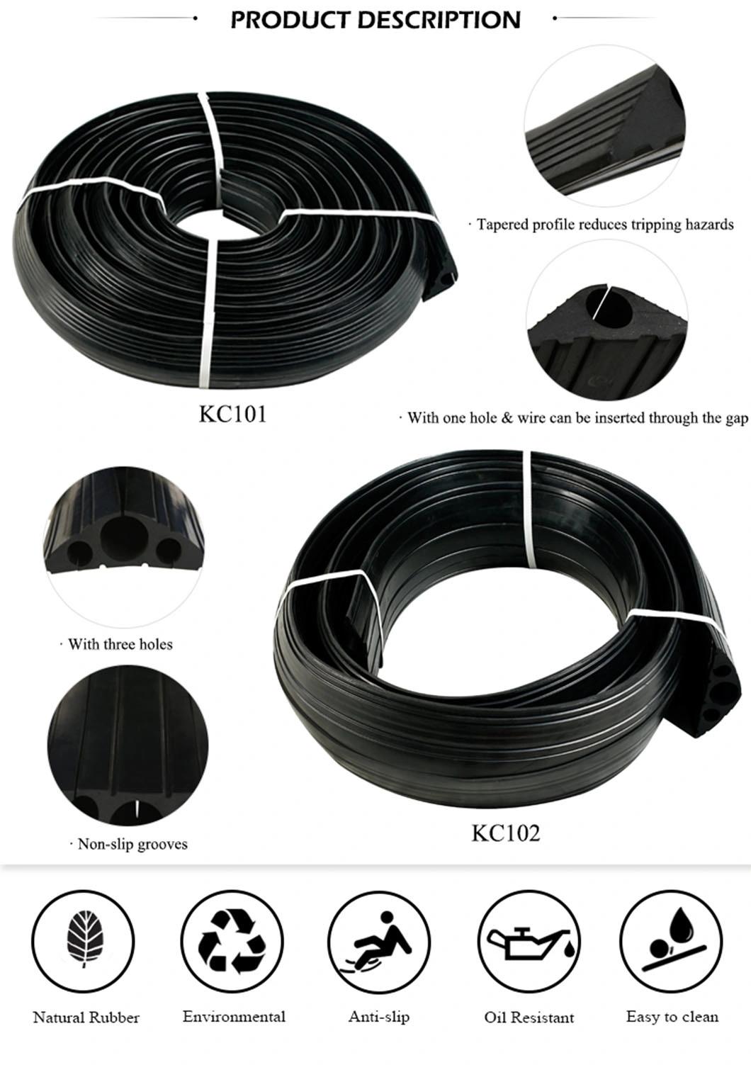 One and Three Channels Rubber/PVC Cable Protector Cord Cover Cable Floor Covers Protector