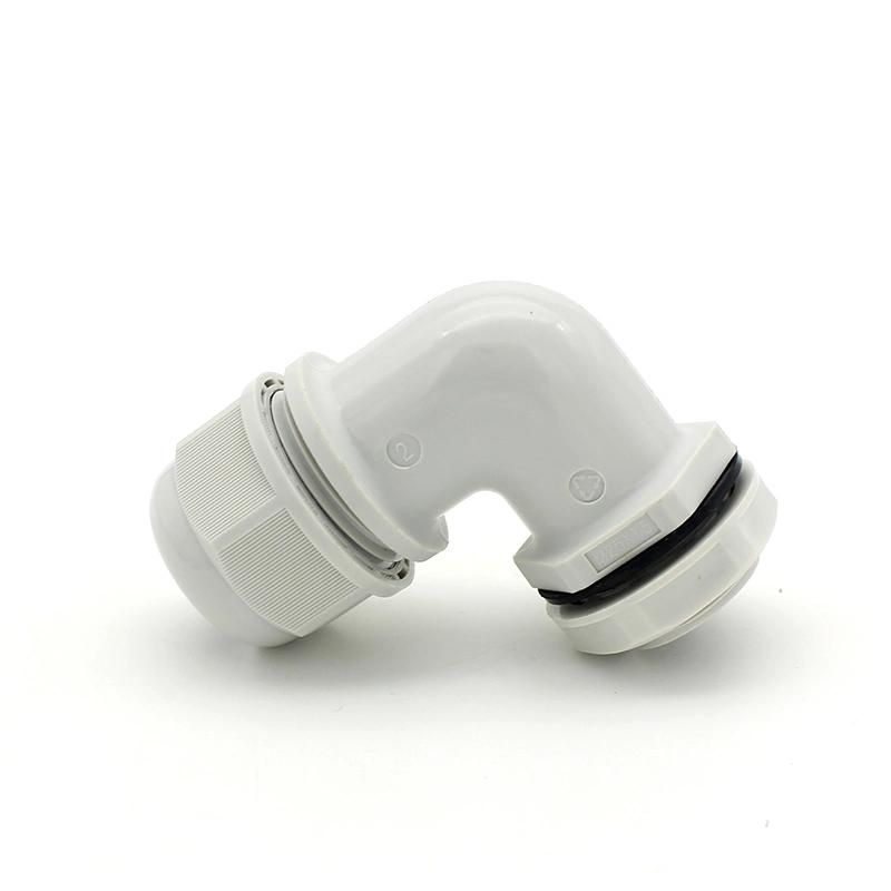 Pg Type Cable Gland Grey 90 Degree Nylon Cable Gland IP68 Electrical 5-9 mm Cable Gland