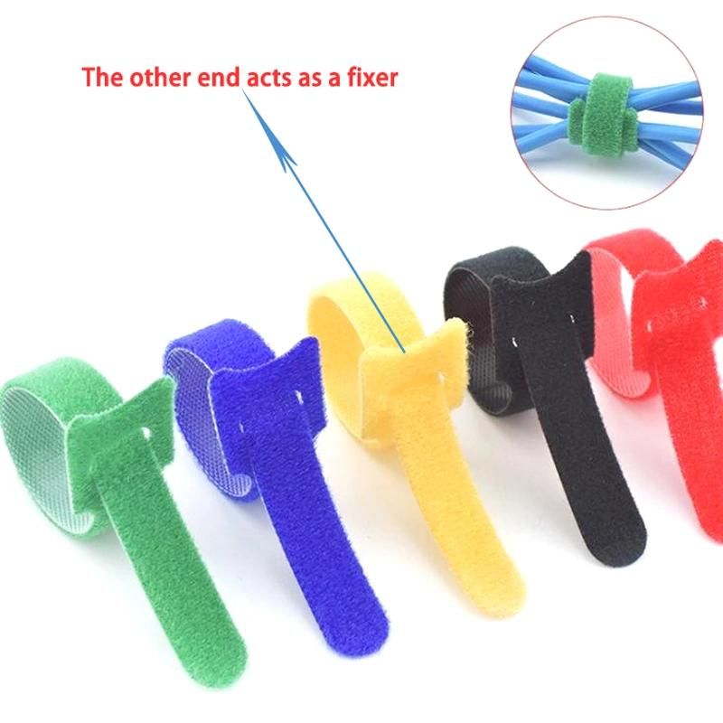 Adjustable Nylon Reusable Hook Loop Strap for Cable Tidy