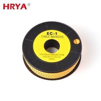 Good Quality Marker Cable Plastic Tags Ec-3 Electric Wire PVC Cable Markers Price 1.75mm Te Cable Marker 3/8&quot; Yellow