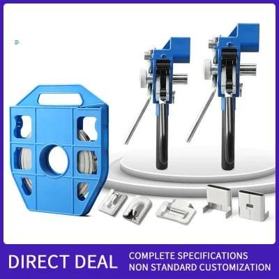 Hand Guided Tool Stainless Steel Binding Tool Gun Tensioning Clamp Cutting Banding Self-Locking Cable Ties Strap Tool
