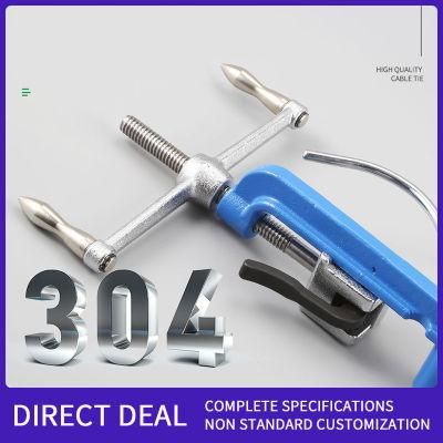 Heavy Hand Operated Stainless Steel Tie Tool Gun Cable Tie Tensioning Tool Packing Pliers Tightening 304 Stainless Steel Tie Clamp Tool