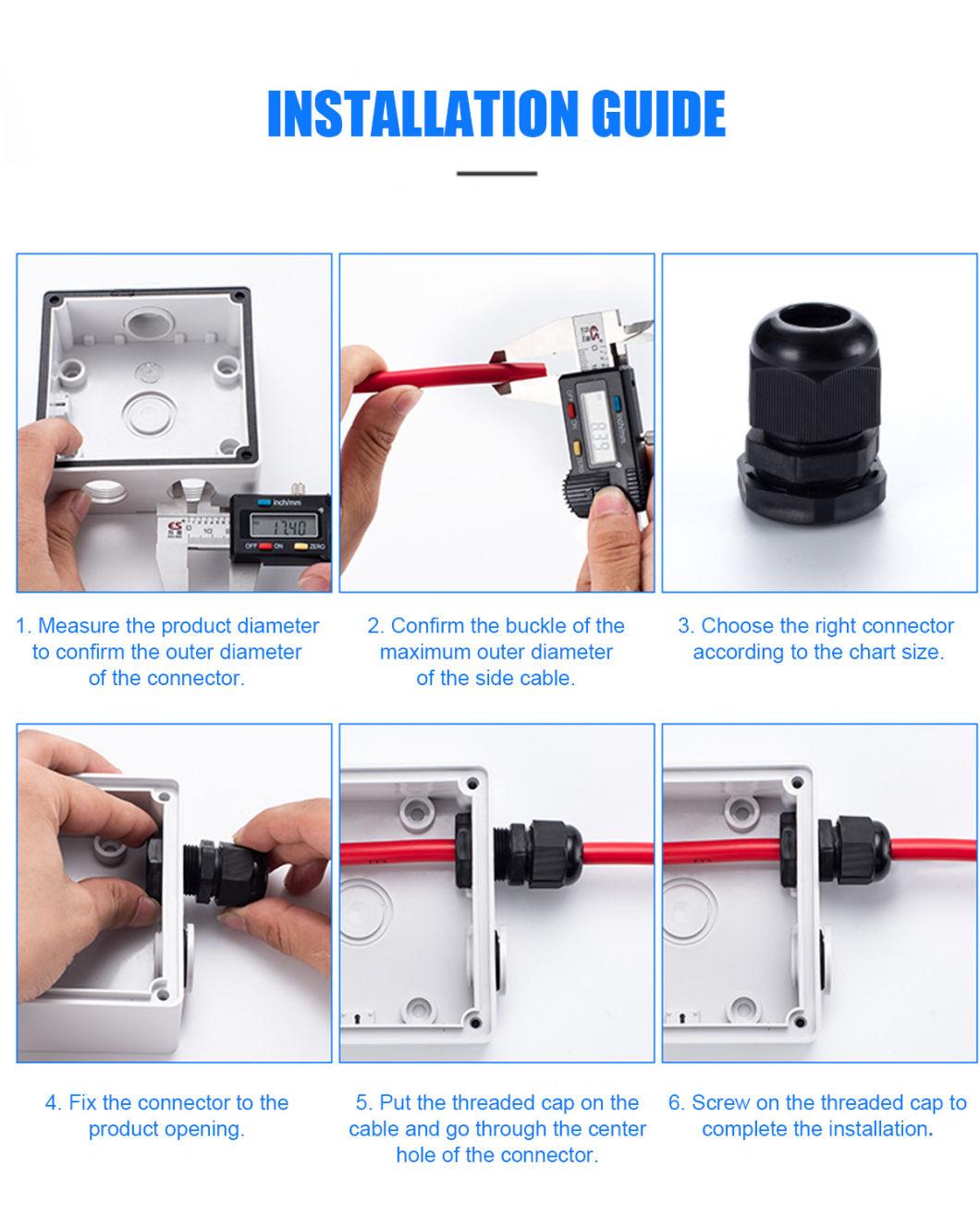 Wholesale Pg7 Nylon Plastic Thread Cord Grip Cable Gland