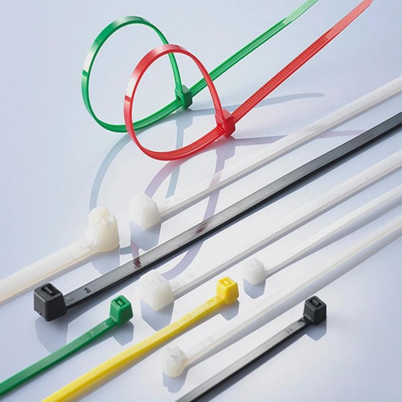 Nylon Cable Ties Zip Ties Self Locking Multifunctional Plastic Cable Ties 5 mm Width White Black
