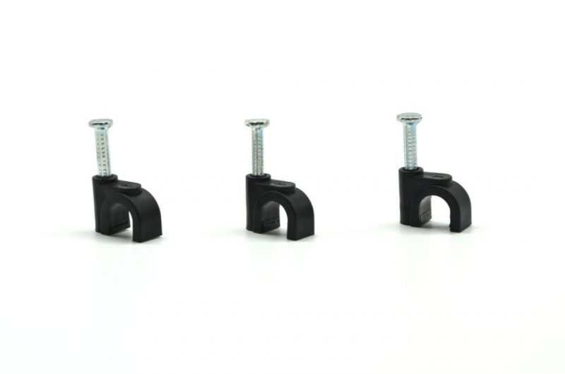 Nylon PE Steel Nail Circle Cable Clips