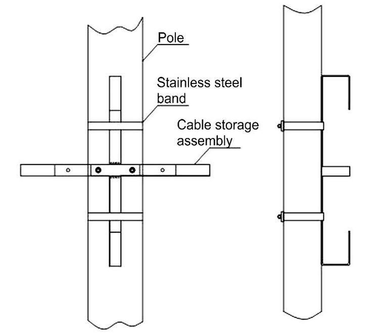 Hot Selling Galvanized Steel Cable Storage Assembly